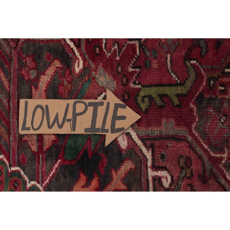 Hand Knotted Oriental 100% Wool Carpet Traditional Medallion Red Heriz Area Rug - 12' 10'' X 9' 11''