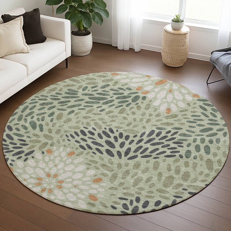 Machine Washable Indoor/ Outdoor Modern Genoa Chantille Rug