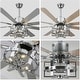 preview thumbnail 11 of 20, Chichoice 65" Industrial Caged Ceiling Fan with Light and Remote, 6-Speed DC Motor Large Ceiling Fan