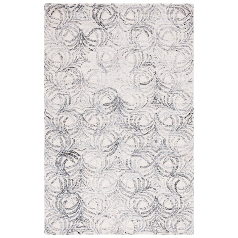 SAFAVIEH Handmade Jardin Hazan Wool Rug - 8' x 10' - Ivory/Grey