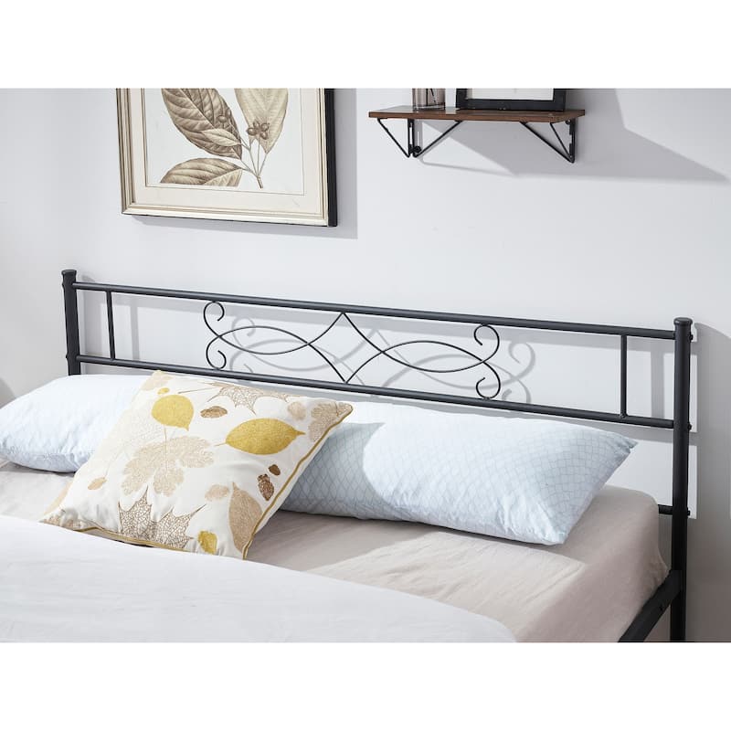 Taomika 3-pieces Bed Frame and Brown Nightstands Bedroom Sets