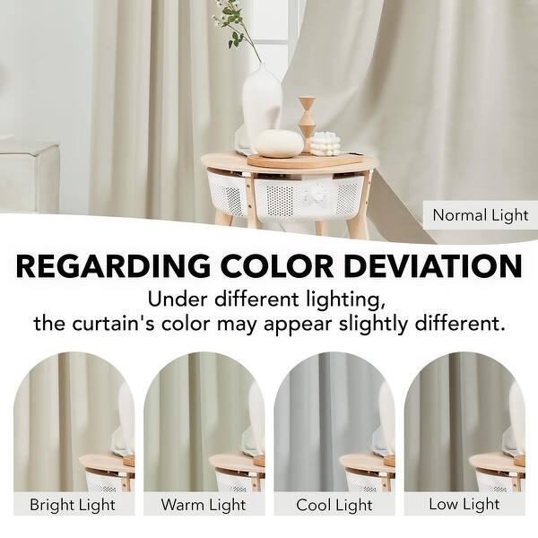 Deconovo Back Tab Blackout 42 Width Curtains (2 Panel)