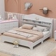 preview thumbnail 3 of 40, Full/Twin House Bed with Storage Headboard - Space-Saving Design