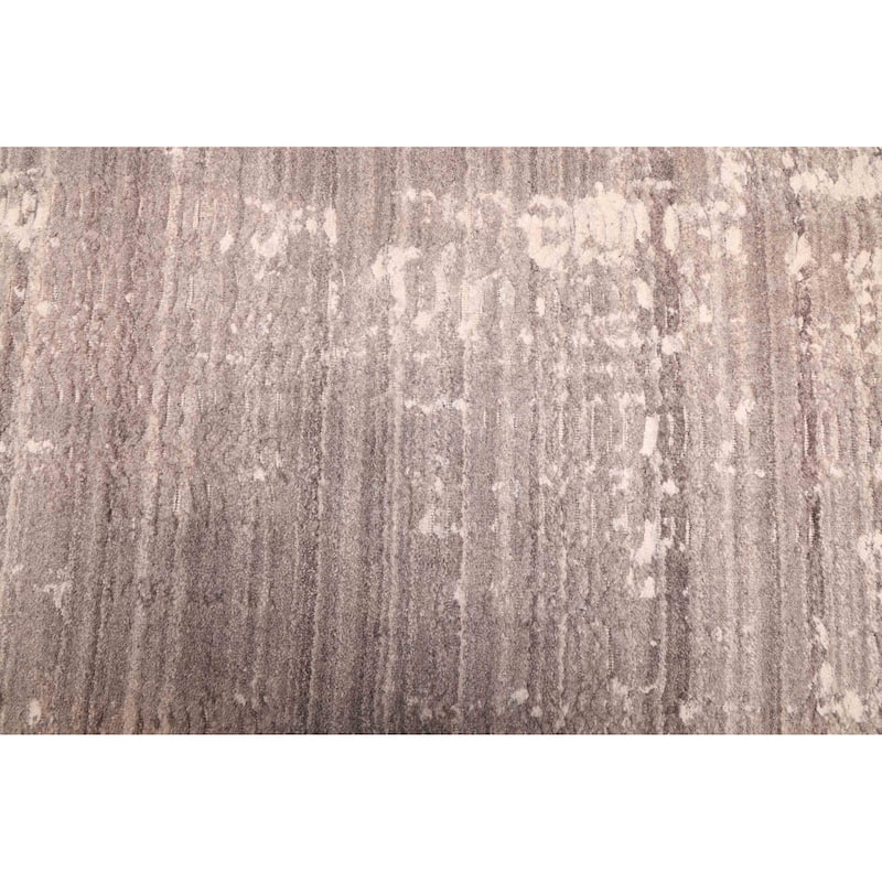 ECARPETGALLERY Hand Loomed Elysian Dark Grey Viscose, Wool Rug - 10'0 x 13'9