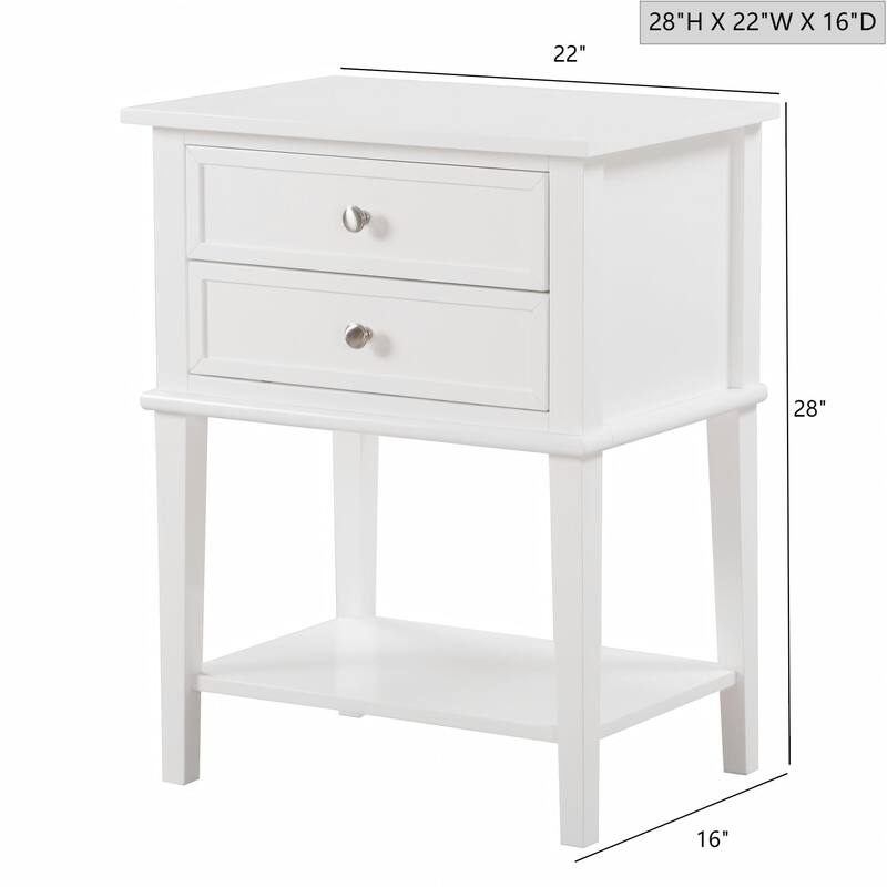 Elegant Contemporary Nightstand with Open Shelf