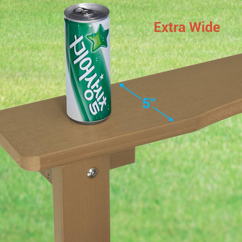 BONOSUKI Patio Adirondack Chair w/Cupholder,Weather Resistant-Set of 4