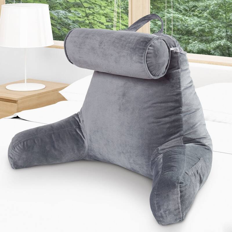 Cheer Collection Extra Large TV Pillow With Detachable Bolster