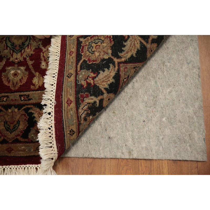 Hand Knotted Oriental 100% Wool Carpet Traditional Floral Red Agra Area Rug - 6' 1'' X 4' 1''