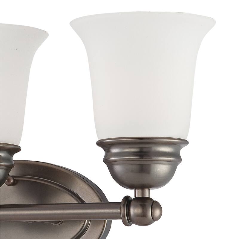 Bella 13-inch Wide 2-Light Vanity Light in Brushed Nickel