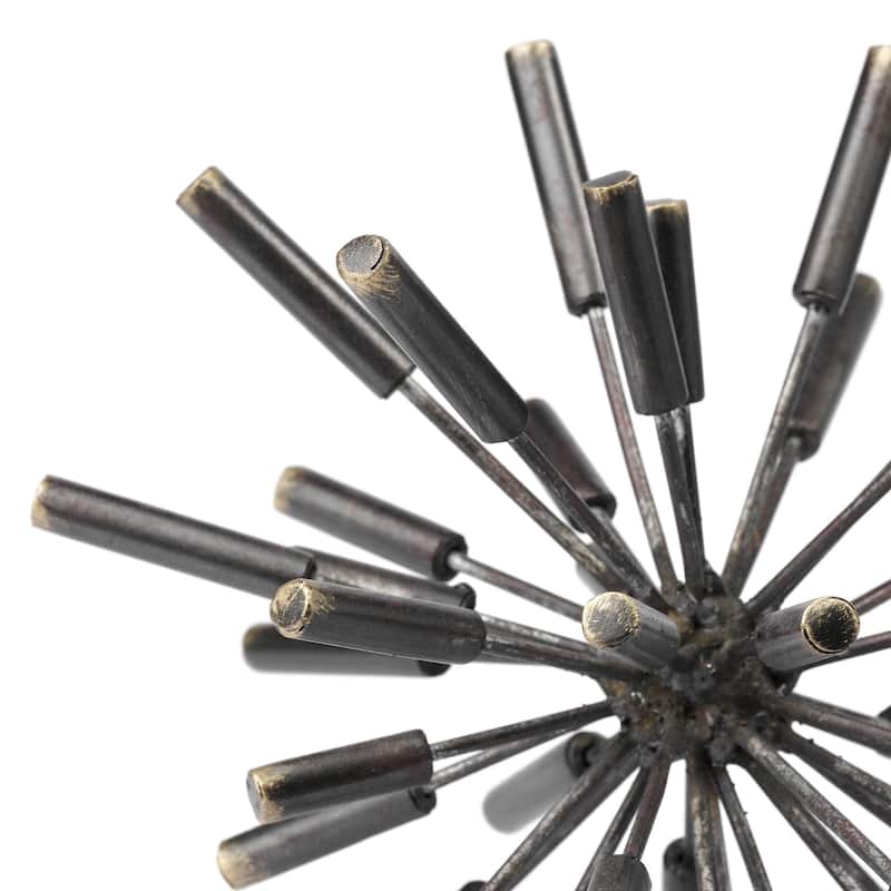 Black Metal Spiked Sculpture