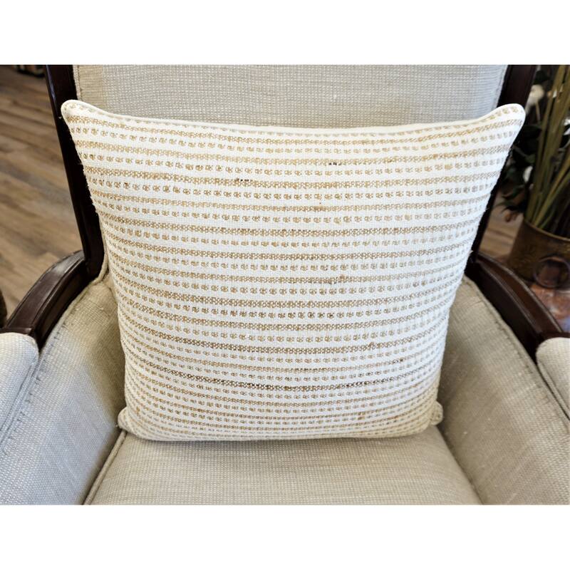 Home&Manor Bastam Vintage Raw Silk Pillow 18"