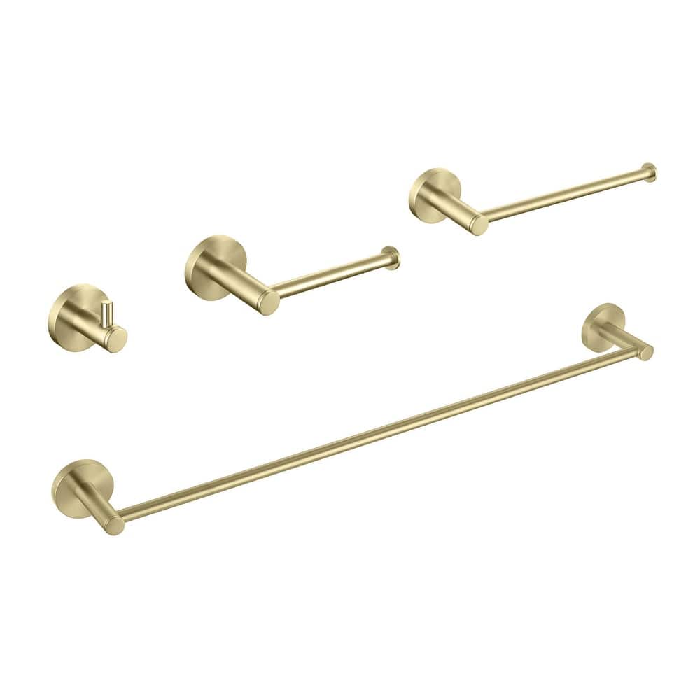 Circular 4-Piece Bathroom Hardware Set