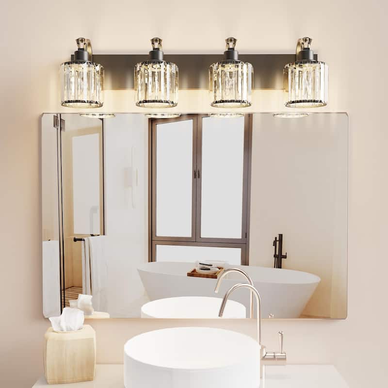 Modern Crystal Bathroom Vanity Lights Black Bathroom Light Fixtures Crystal Vanity Shower Lights Over Mirror