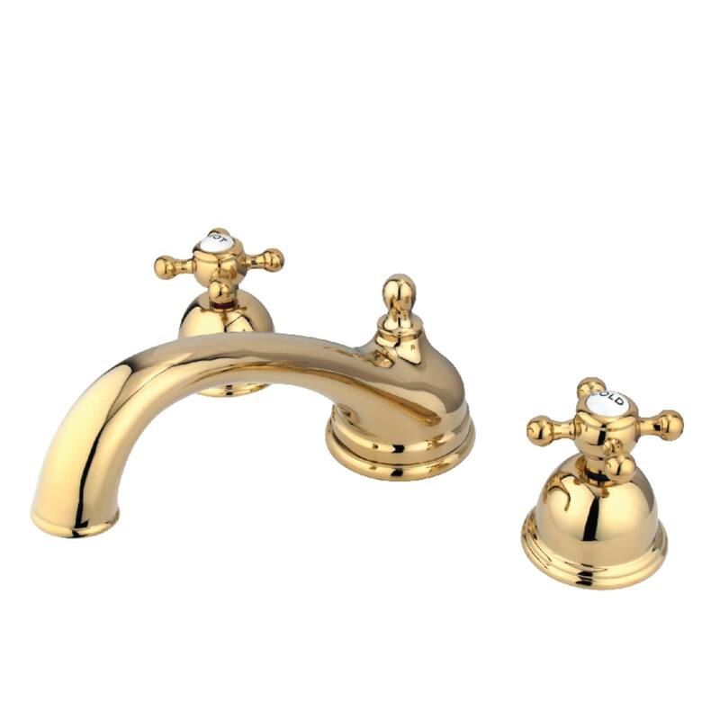 Kingston Brass Vintage Widespread Deck Mounted Roman Tub Filler with