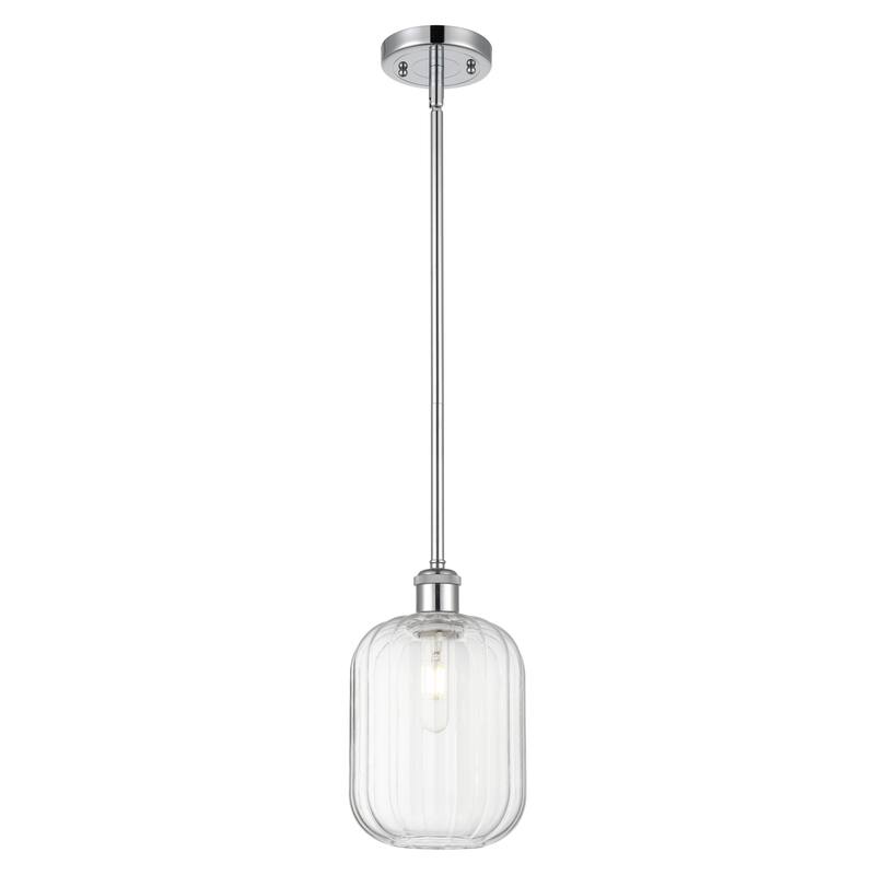 Innovations Lighting Endless Possibilities Ballston - Preston - 1 Light 7" Jar Shade Stem Hung Mini Pendant - Clear/Polished Chrome
