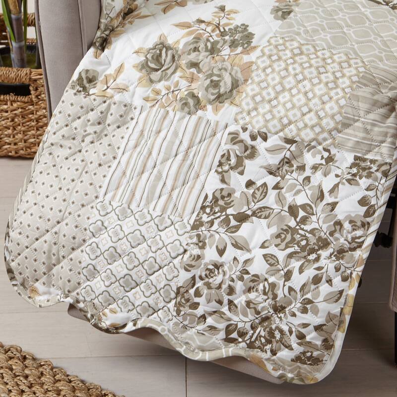 Reversible Recliner Cover Patchwork Pet Furniture Protector Slipcover