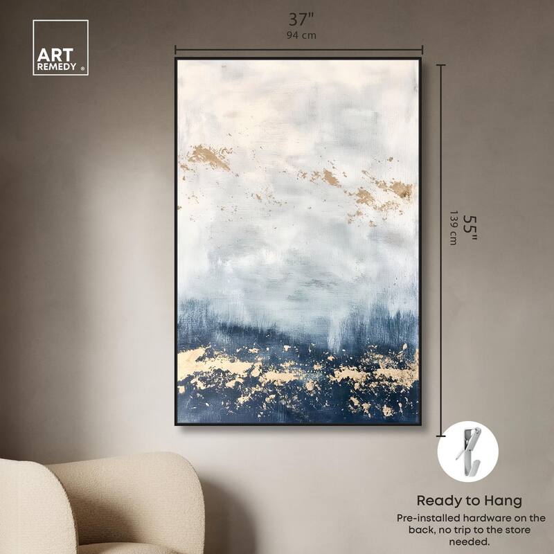 Ocean's Gold Hues II Canvas by Art Remedy