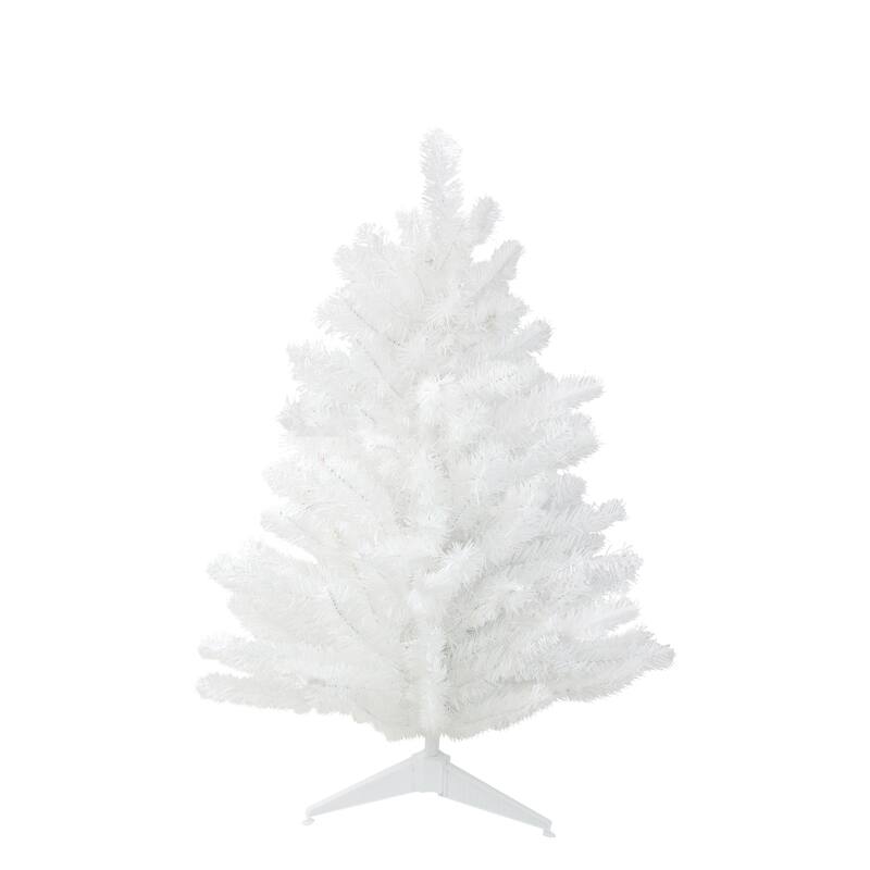 Medium Snow White Pine Artificial Christmas Tree - 3' - Unlit - 3 Foot