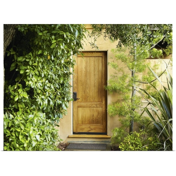 "Foliage surrounding door" Poster Print
