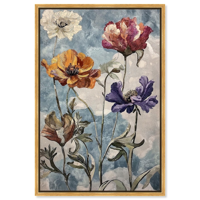Hued Blossom II Canvas by Art Remedy - Gold - 20" x 30"