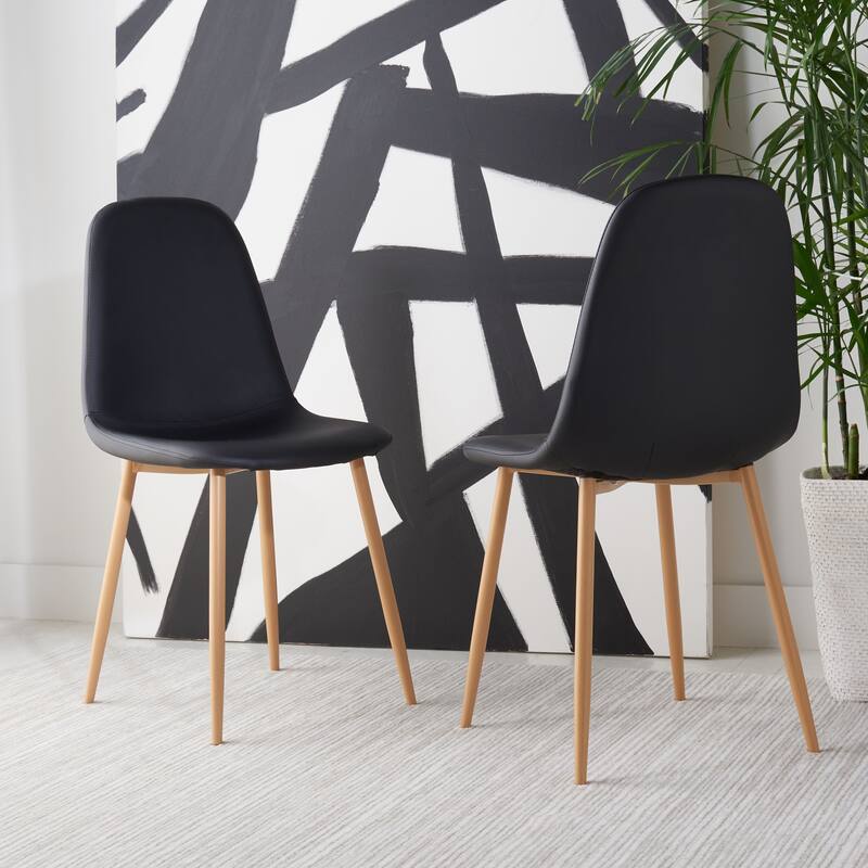 SAFAVIEH Cressie Modern Dining Room Chair (Set of 2) - 21.3" W x 17.3" L x 34.6" H - 20Wx17Dx35H