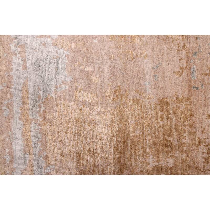 ECARPETGALLERY Hand-knotted Legacy Brown Silk, Wool Rug - 2'7 x 16'0