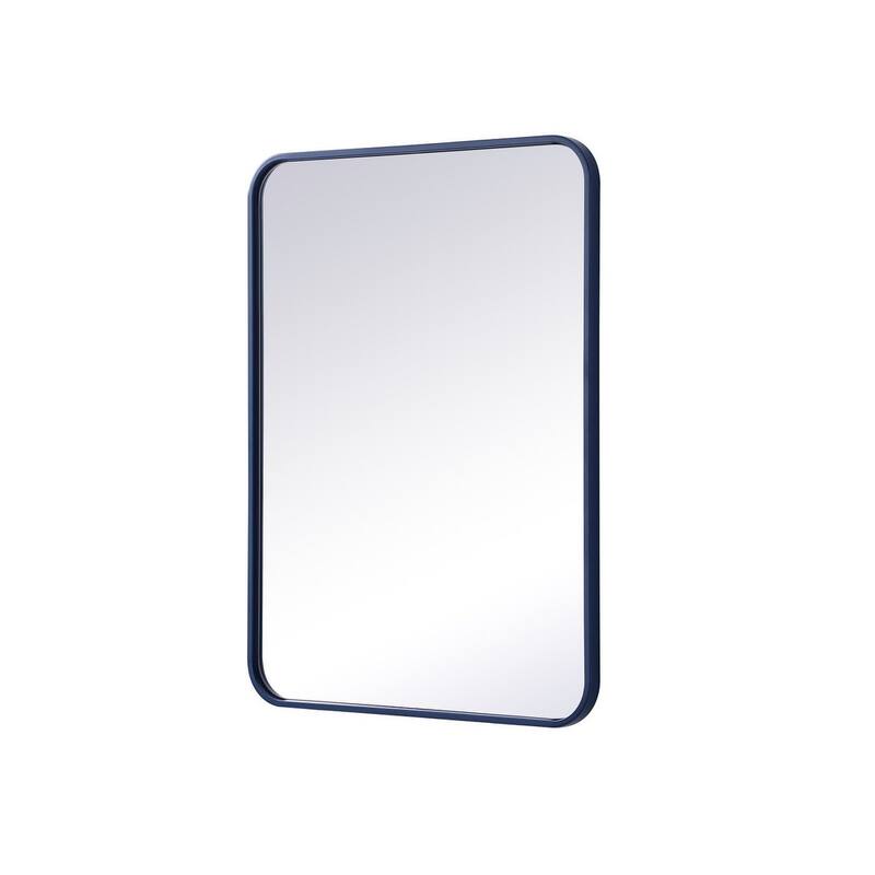 Ezra Soft Corner Metal Rectangular Mirror