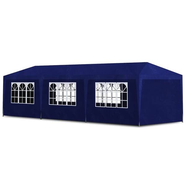 slide 1 of 6, vidaXL Party Tent 10'x30' Blue - 10'x20'