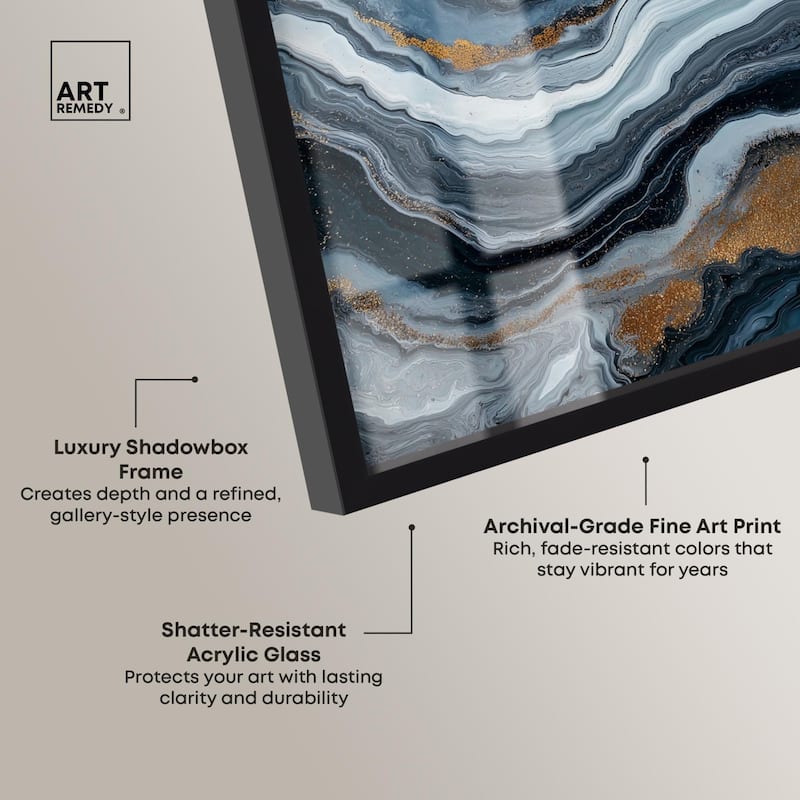 Acrylic Flow II Shadowbox by Art Remedy