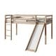 preview thumbnail 8 of 41, Twin Size Low Loft Bed with Slide, Ladder, Safety Guardrails, and Underbed Play and Storage Space for Boys Girls