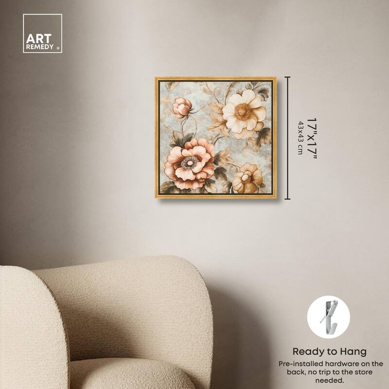 Retro Rose I Canvas by Art Remedy