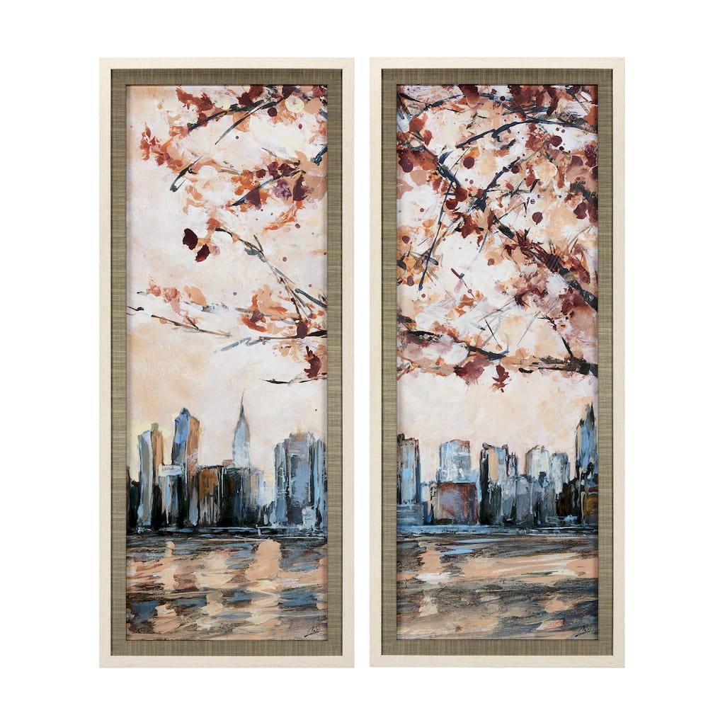 City Sunset (Set of 2) Framed Art Print
