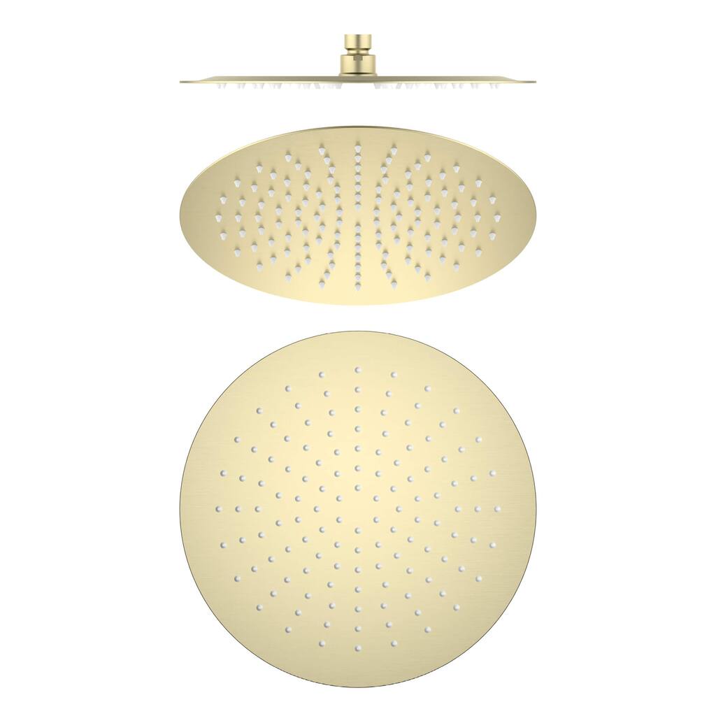 Circular 12" Metal Ultra Thin Profile Rain Shower Head 1.75 GPM