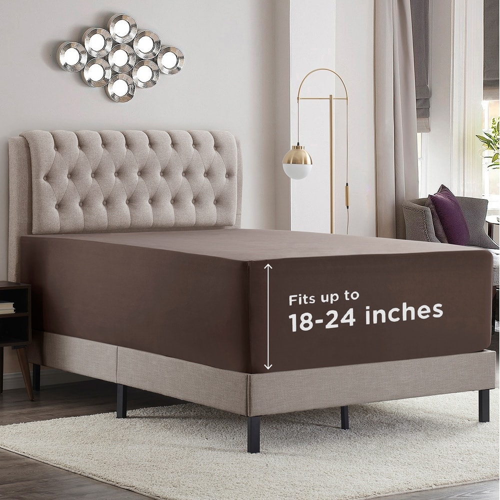 Empyrean Bedding Extra Deep Pocket Microfiber Fitted Sheet Set