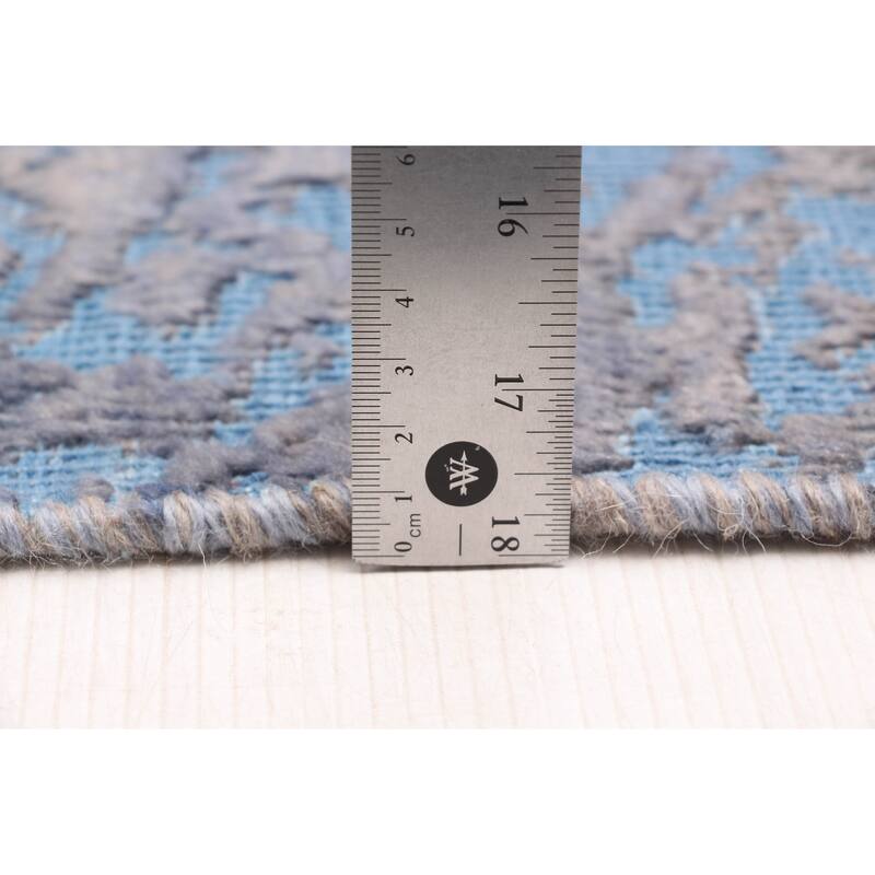 ECARPETGALLERY Hand-knotted Color Transition Blue Wool Rug - 4'2 x 5'6