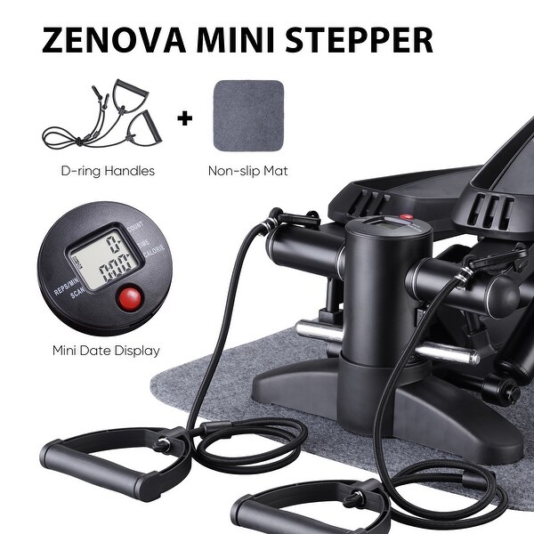 ZENOVA Mini Stair Stepper, Steppers for Exercise with Resistance