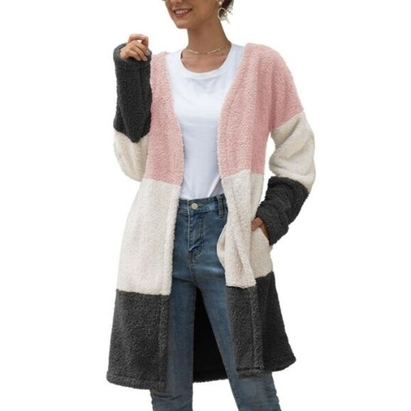 fleece cardigan with hood