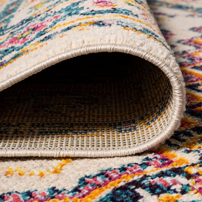 JONATHAN Y Audrey Geometric Medallion Area Rug