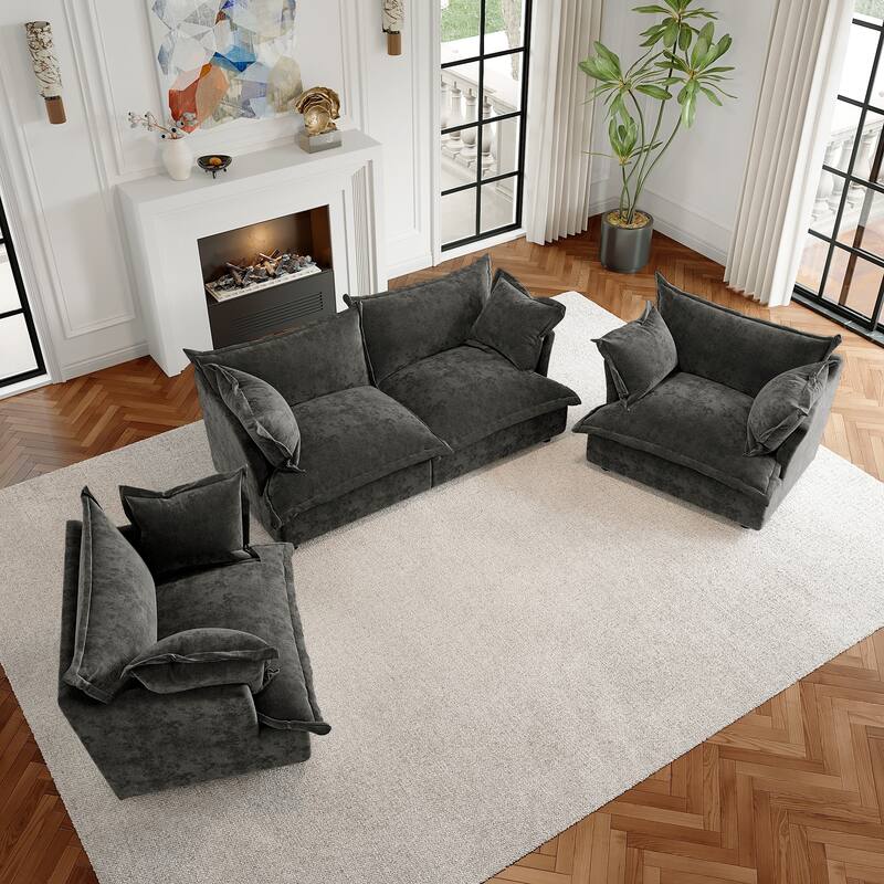 Cloud Chenille Upholstered Modular Sectional Sofa