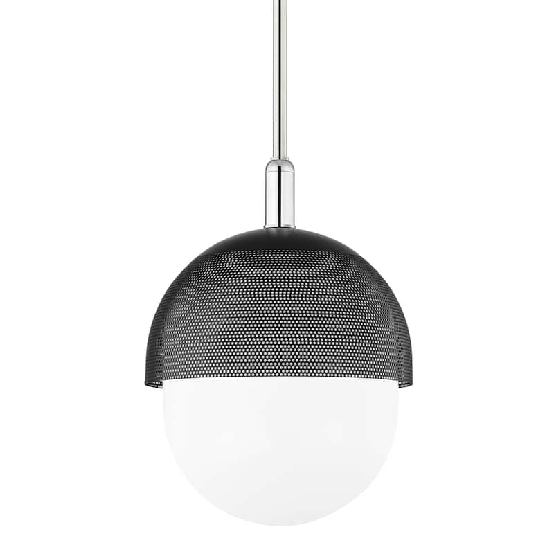 Hudson Valley Nyack 1-Light Medium Pendant - N/A - Nickel/Black