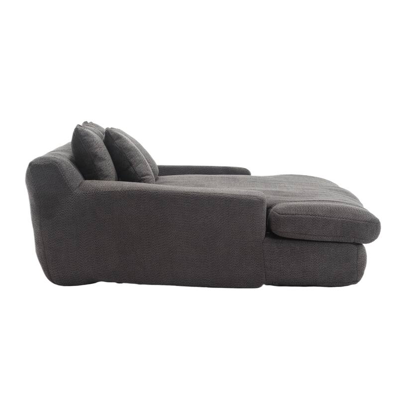 2-seater lazy sofa With 5 back pillows,Comfy Sofa- Deep Seat Couch for Living Room