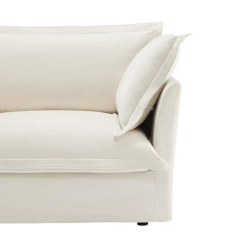 156.6" Chenille U-Shaped Sectional Sofa with Pillows