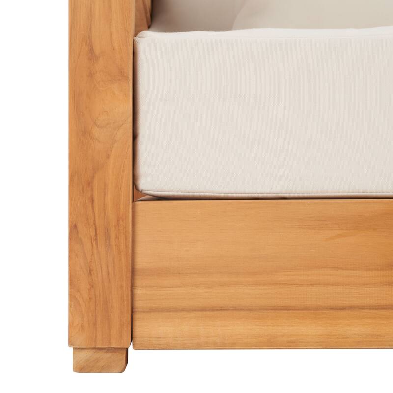 SAFAVIEH Couture Montford Teak 3-Seat Bench Casing (Cover Only) - 72Wx29Dx1H
