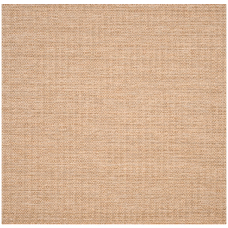 SAFAVIEH Courtyard Begajeta Indoor/Outdoor Waterproof Patio Backyard Rug. - 5'3" Square - Natural/Cream