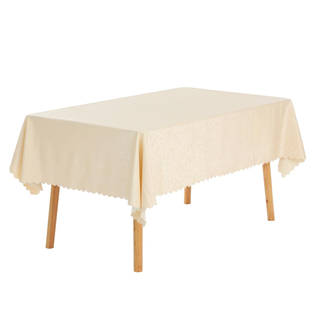 1 Pack Rectangle Waterproof Vinyl Tablecloth, Washable Table Cover