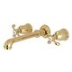 preview thumbnail 15 of 13, French Country 3-Hole Wall Mount Roman Tub Faucet Polished Brass