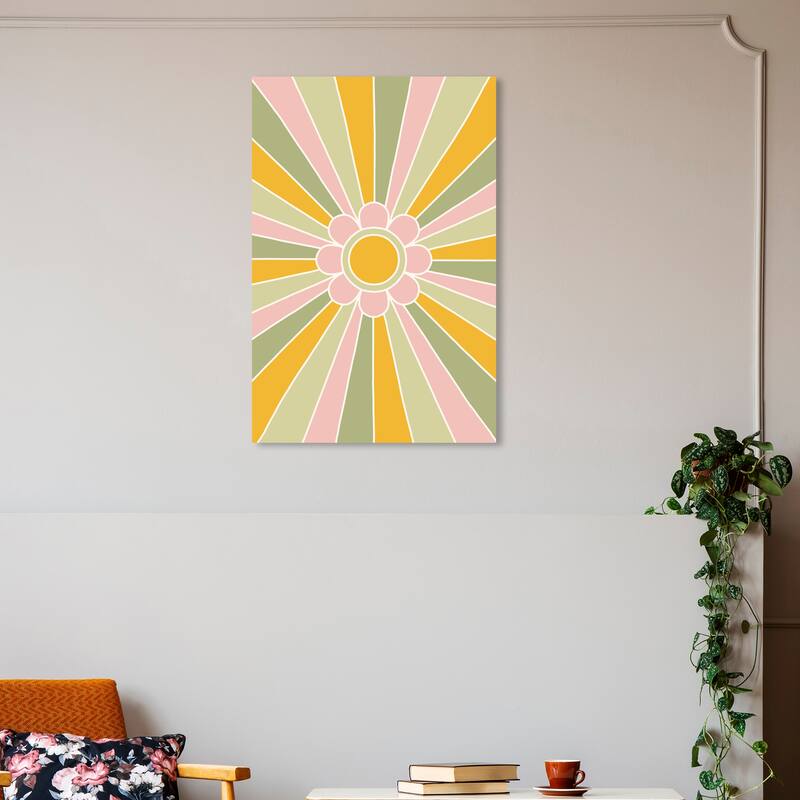 Wynwood Studio Canvas Fashion and Glam Number One Art Deco Yellow and Dark Yellow Modern & Contemporary Wall Art Canvas Print