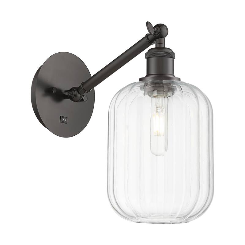 Innovations Lighting Endless Possibilities Ballston - Preston - 1 Light 7" Jar Shade Adjustable Sconce - Clear/Oil Rubbed Bronze