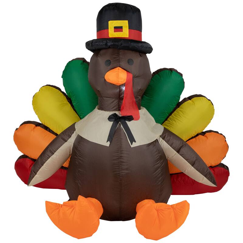 Inflatable Turkey Fall Harvest Outdoor Decoration - 6'
