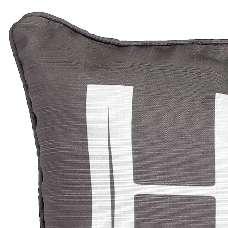 18" x 18" Home Novelty Reversible Indoor Throw Pillow with Welt